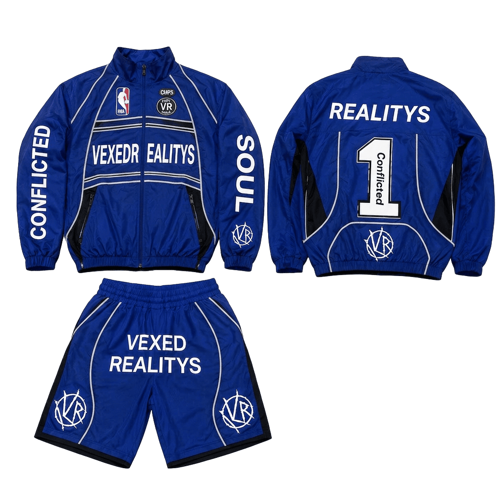 Conflicted Soul Tracksuit in Royal Blue