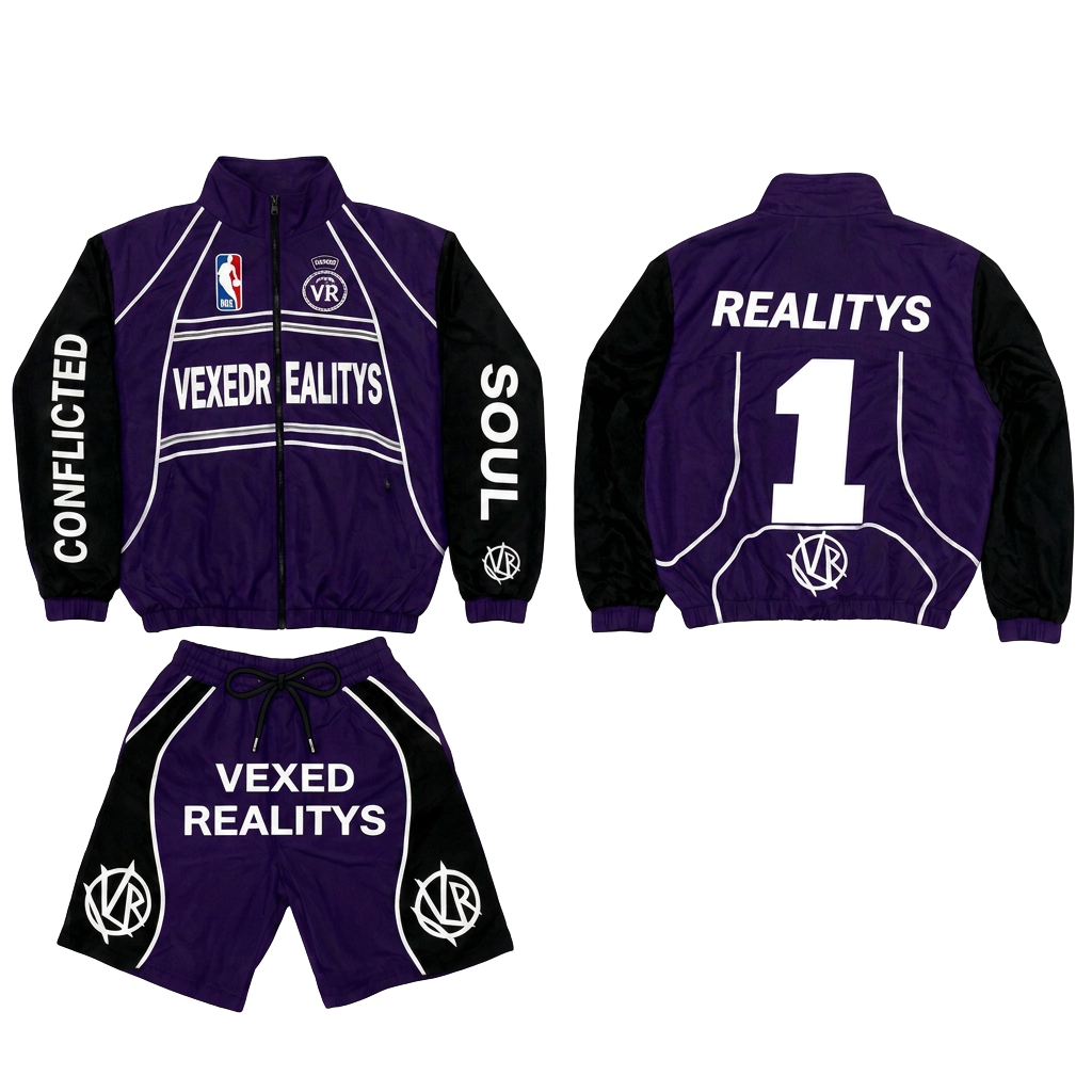 Conflicted Soul Tracksuit in Purple